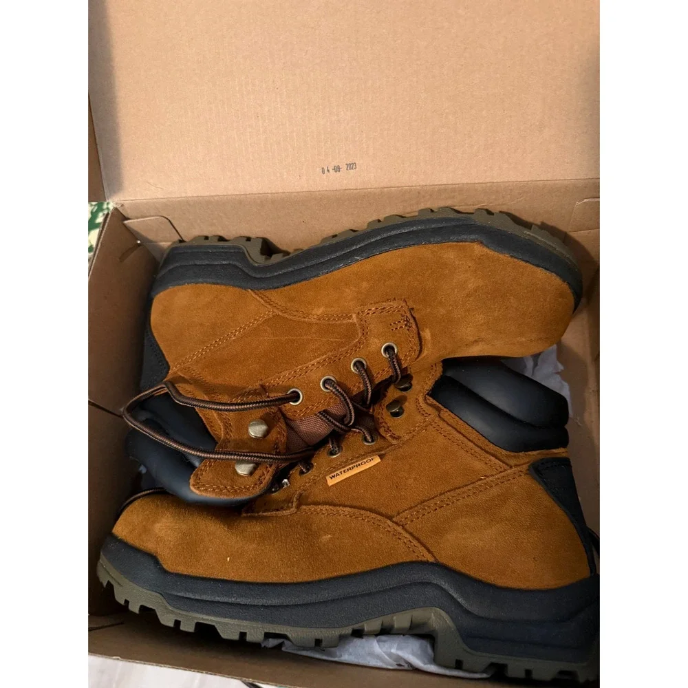 Brahma Work Boots Womens Size 9 Brown Leather Diane 2 Suede Waterproof Steel Toe